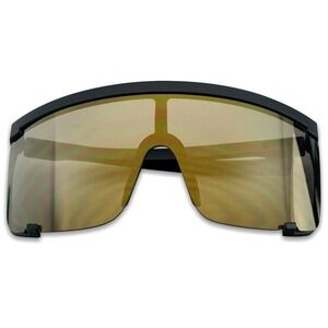Shield Sunglasses Oversized Gold Mirrored Lens Sunglasses Sport Sun Glasses New‎